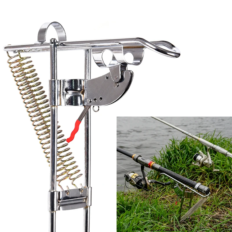 Антикоррозийный стальной кронштейн для удочки автоматический двойной пружинный