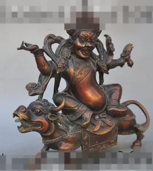 SCY S2746 9 &quotТибетский буддизм бронзовый Yamantaka Бог багкала Будда ездовая собака