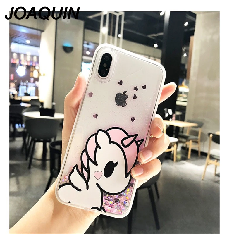 3D мультфильм розовый зыбучий песок Единорог Мягкий силиконовый жидкие Звезды