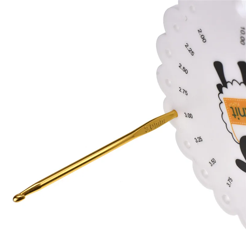 Пластиковая вязальная игла измерительный инструмент Размер 2 0 мм 10 для рукоделия