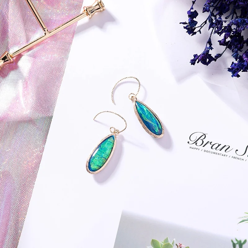 Новые женские серьги Abalone винтажные капля цвета золота симфония Кристалл Pendientes