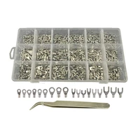 420pcs 18 sizes non insulated ring spade fork terminals connectors assortment kit