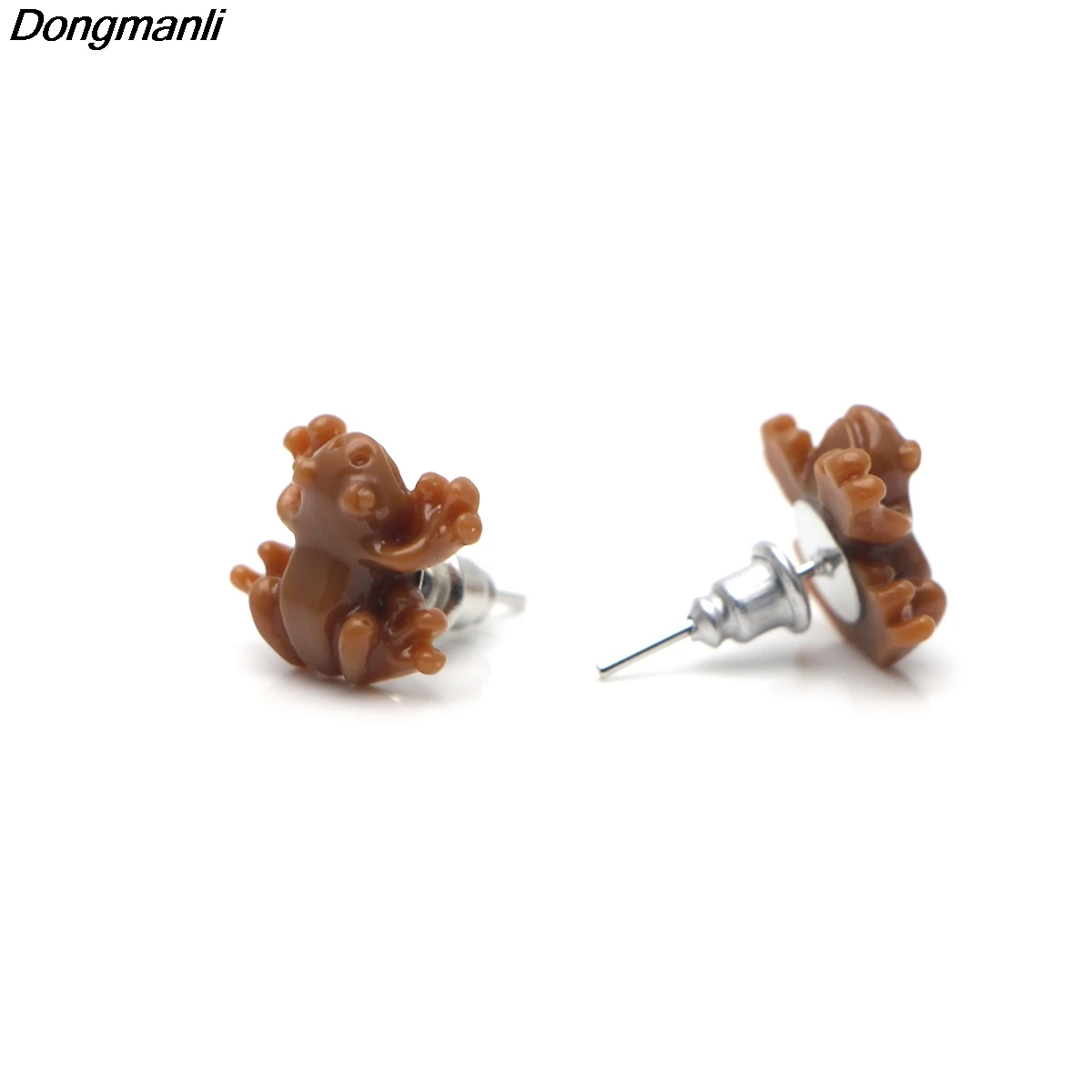 P2470 Dongmanli шоколадная лягушка серьги-гвоздики для женщин Акриловые Серьги Подарки для девушки фильм ювелирные изделия