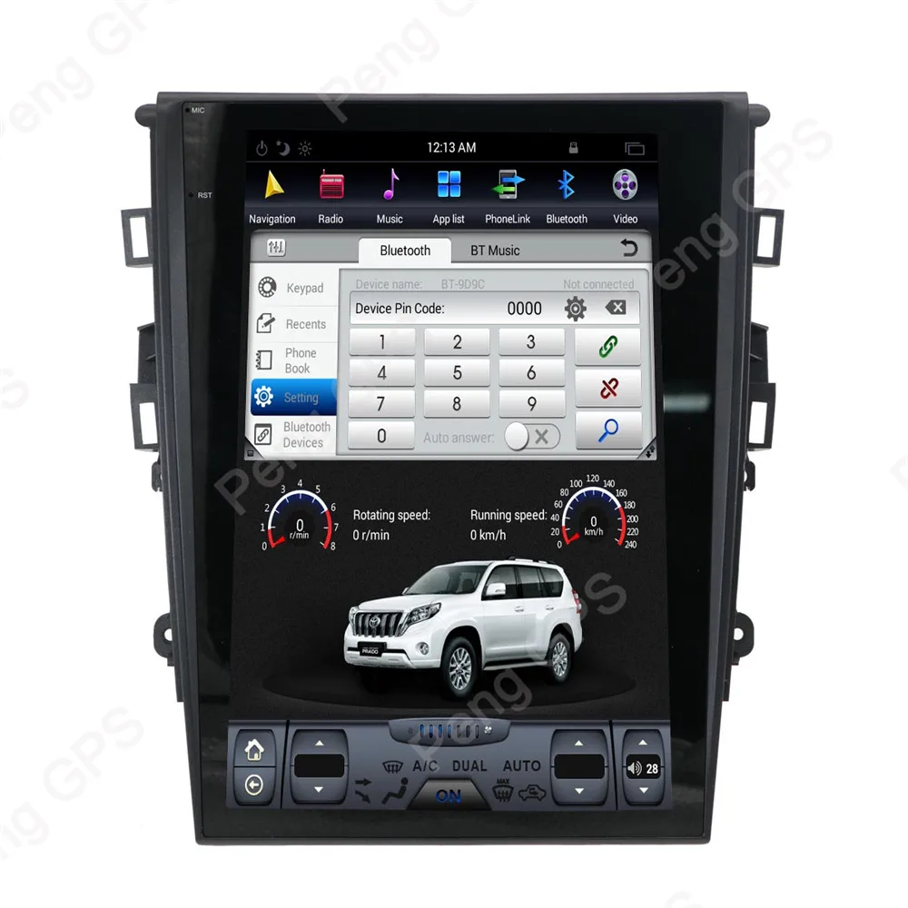 2 Din радио 12," ips Android автомобильный gps-навигация, dvd-плеер для Ford Mondeo Fusion MK5 2013- HD 1024*600 мультимедиа головное устройство