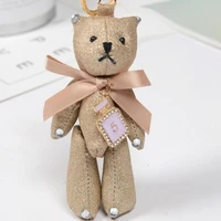 new fashion cute animal soft stuffed doll bear keychain for bag phone hanging car key holder popobe gloomy key ring gifts