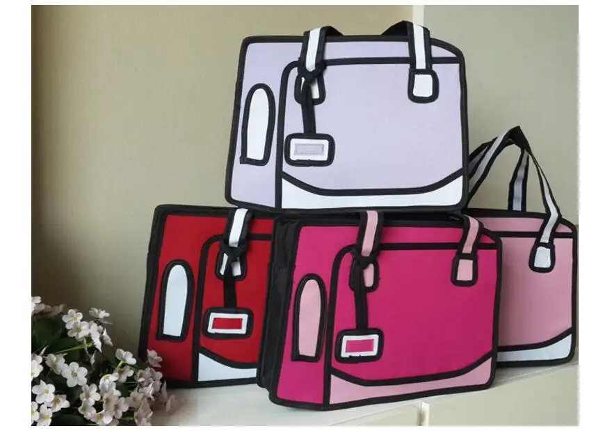 Новинка 2D сумка через плечо и сумки новинка Снова в школу Сумка с 3D рисунком