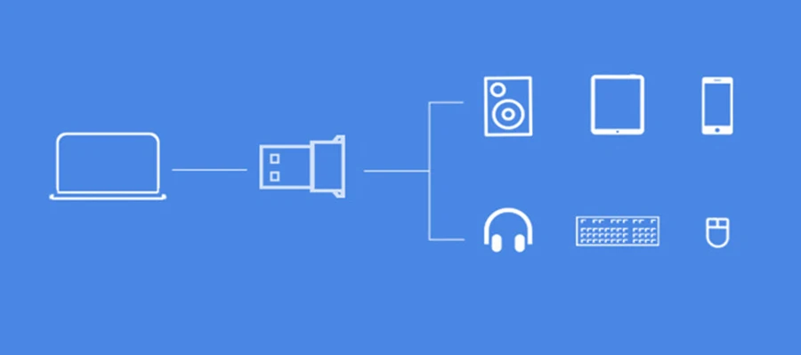 Компьютер USB адаптер Bluetooth V4.0 Двойной режим Беспроводной Dongle Бесплатная драйвер