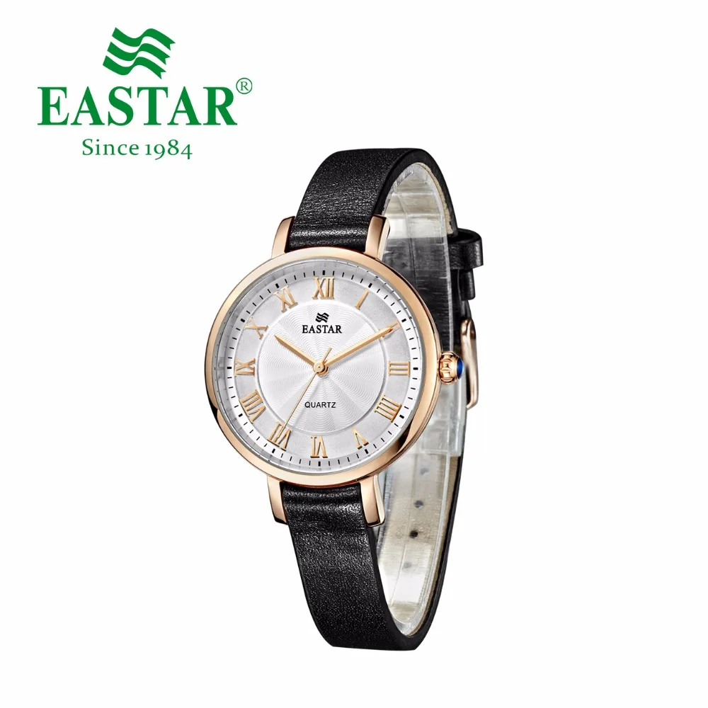 

Eastar Super Slim Strap Gold Stainless Steel Case Fashion Women Watch Luxury Casual Clock Ladies Wristwatch Quartz Leather Brand