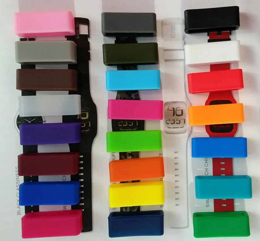 4 шт. силиконовые ремешки для часов 22 мм|loop holder locker|loop holderwatch band strap |