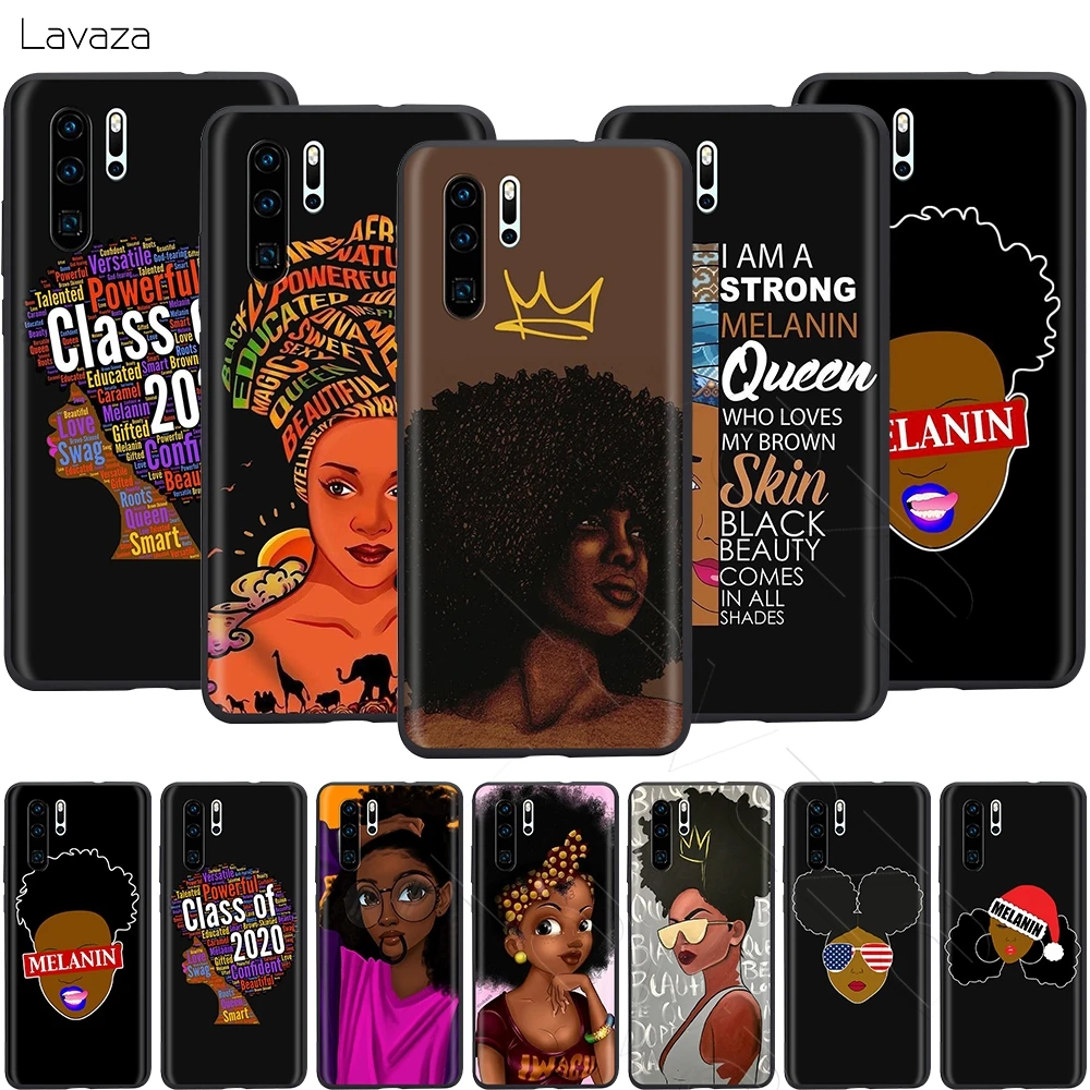 Lavaza African Afro Melanin Poppin Black Girl Case for Huawei Mate Y7 Y9 P8 P9 P10 P20 P30 P40 Max Lite Pro P Smart Mini |