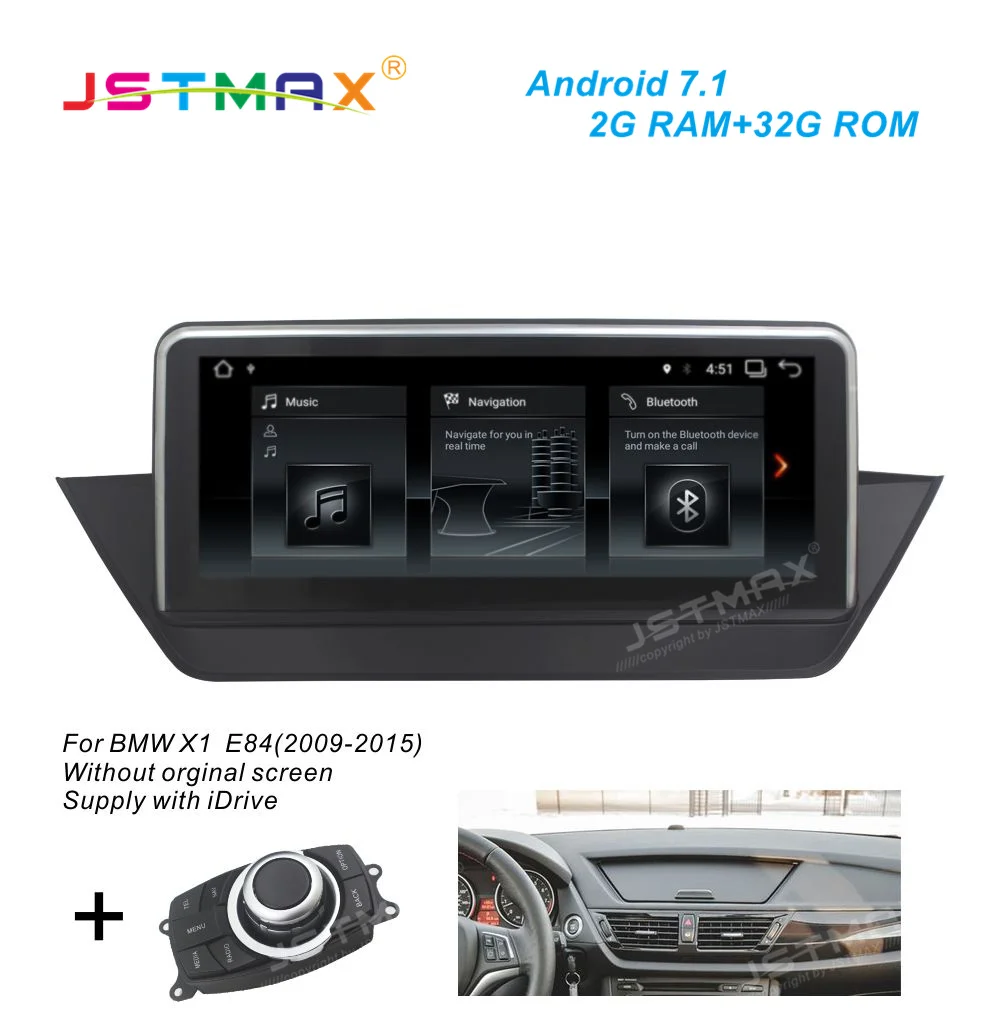 JSTMAX 10 25 Android 7 1 Автомобильный GPS Navi радио головное устройство плеер для BMW X1 E84 2009 2015