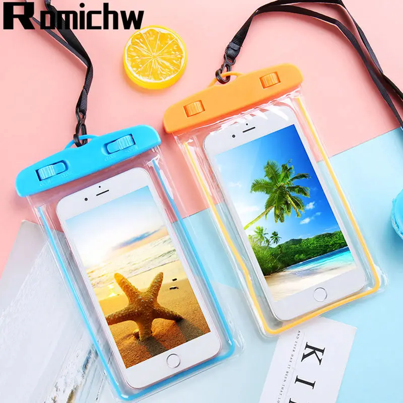 ROMICHW водонепроницаемый мобильный чехол для телефона iPhone X 8 7 samsung huawei Xiaomi s Для