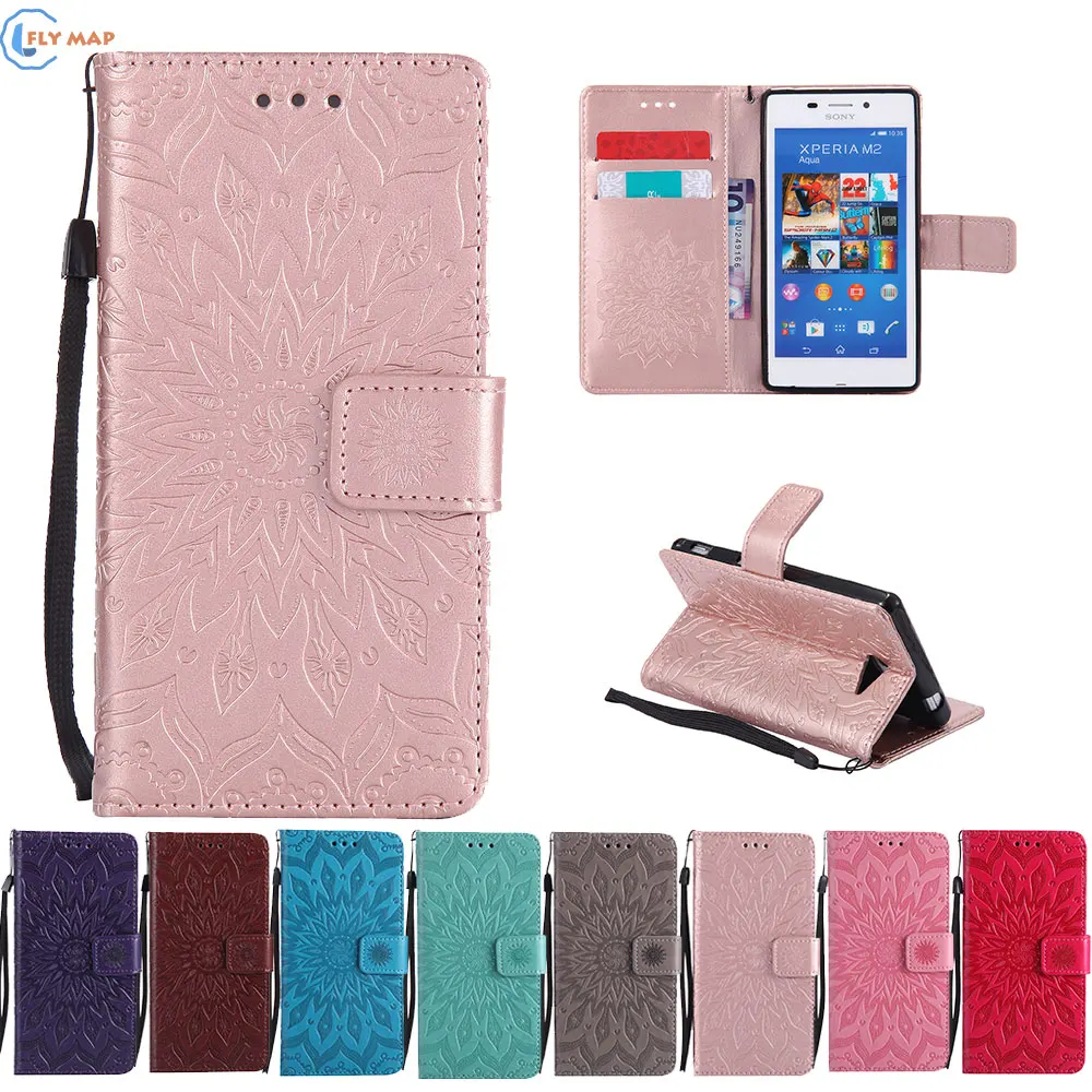 Чехол для Sony Xperia M2 M 2 Aqua LTE D2302 D2303 Кошелек Флип телефон кожаный чехол M2aqua D 2302 2303