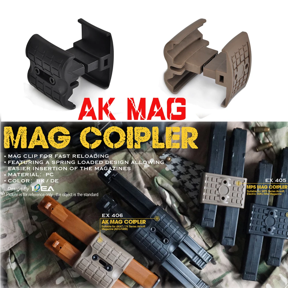 

Element Airsoft A K MAG Coupler Mag Clip For Fast Reloading For A K 47 Series Airsoft