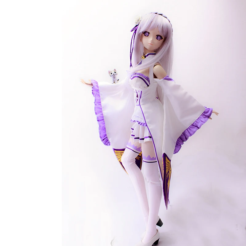 Принимаем заказ COS Re: жизнь в другом мире от zero Emilia Косплей Костюм для 1/3 BJD SD DD DDL кукольная одежда