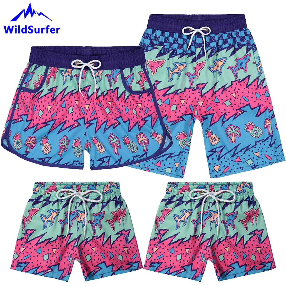 Семейные пляжные шорты WildSurfer Мужская быстросохнущая одежда для плавания мужчин