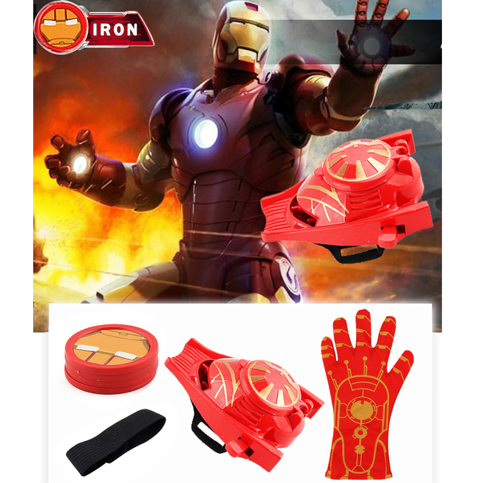 Косплей Супер Герои пусковая перчатка дротики для стрельбы реквизит игрушка