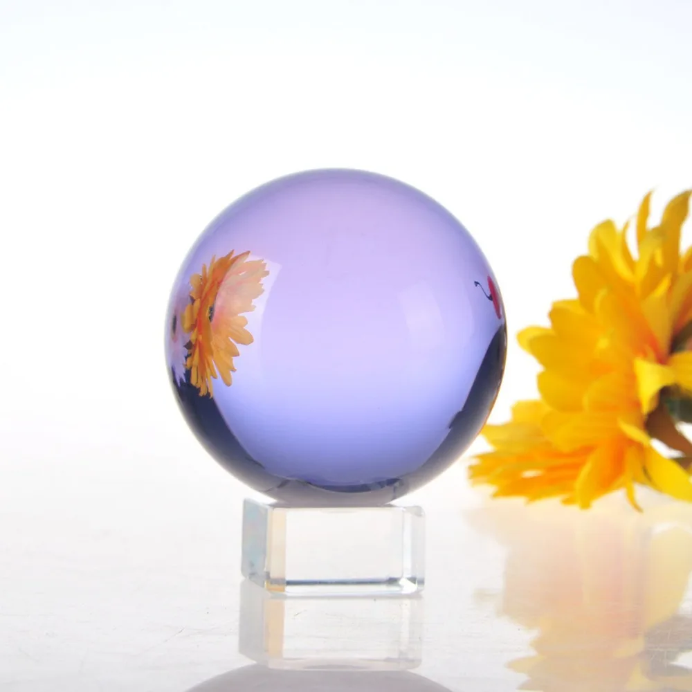 H & D 60 мм Фиолетовый исцеляющий хрустальный шар кварцевые шары для фотографии