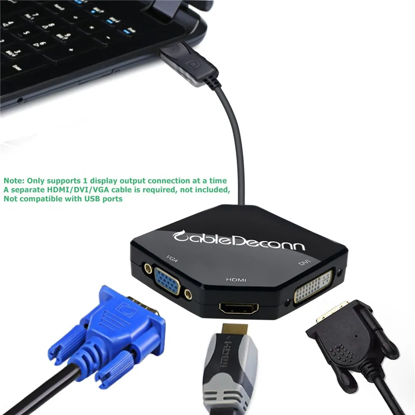 Адаптер для кабеля HDMI VGA DVI типа Папа мама многопортовый концентратор дисплея