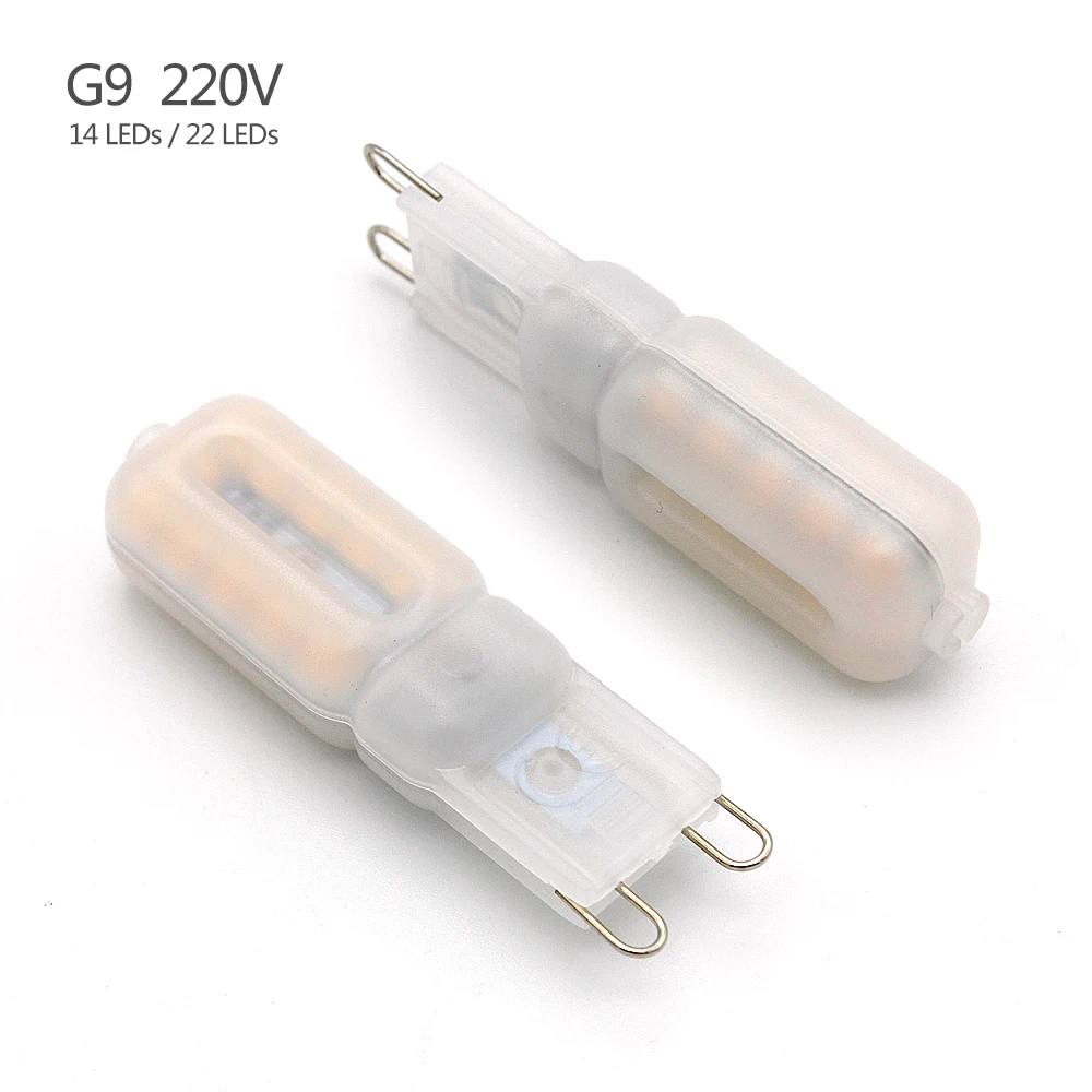 Milky Cover G9 Светодиодная лампа 3 Вт 5 220 В диммируемая SMD 2835 прожектор для хрустальной