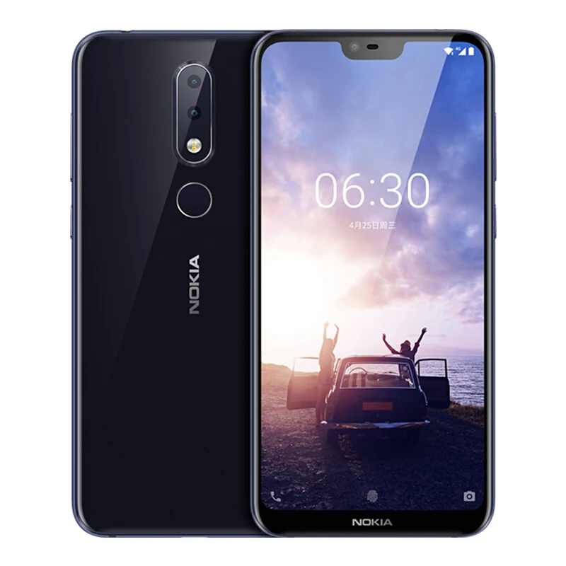 Мобильный телефон Nokia X6/6,1 plus, 5,8 дюймов, 18:9 FHD+ Восьмиядерный процессор Snapdragon 636, 3060 мАч, Мп+ Мп камера, сканер отпечатков пальцев, смартфон
