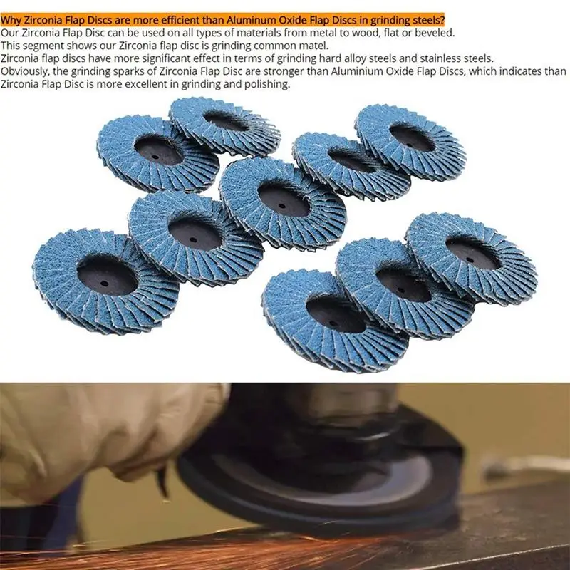 

50Mm 2 inch Flap Disc Sanding Disk for Rolor Roll Lock Abrasive Tools Fits Polishing Metal Iron Rust Removal Grinding Wheel