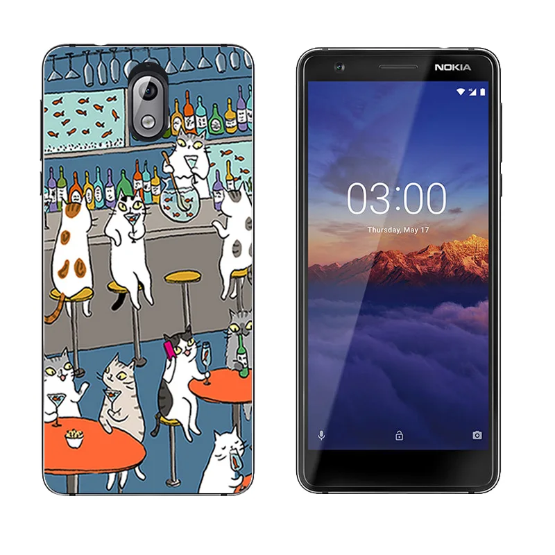 Чехол для Nokia 3 1/3 2018 5 2-дюймовый Мягкий чехол из ТПУ 1 TA-1063 TA-1057 защитный с принтом