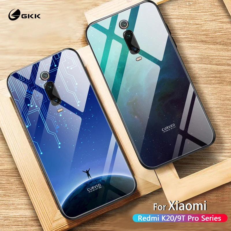Чехол GKK для Xiaomi Redmi K20 Pro Mi 9T чехол из закаленного ударопрочного стекла с мягкими