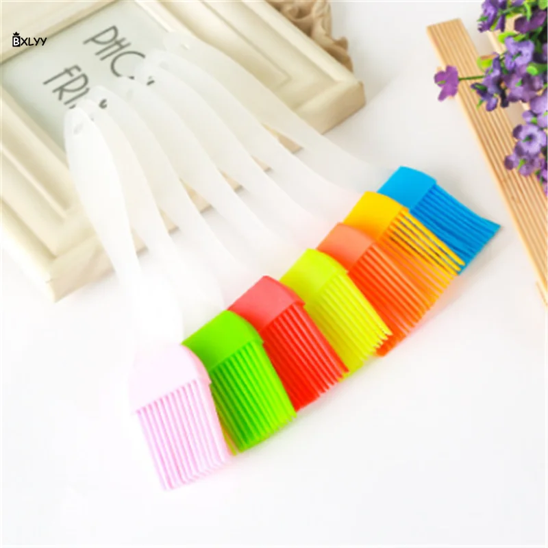 28-random1pc 1 шт. силиконовый кухонный салат для приготовления пищи Кухонные аксессуары ручка из нержавеющей стали кухонный инструмент(случайный цвет) T - Цвет: 28-random1pc