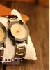 women white Relojes высокое качество Повседневное Женева Серебряный из нержавеющей стали Любители кварцевые часы Мода Дизайн уникальный любителей часы Promotio - Цвет: women white
