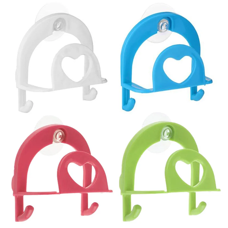 Халат крючки на присоске с Hooks4 Цвета 1 шт. Полотенца Ванная комната полка мыльница