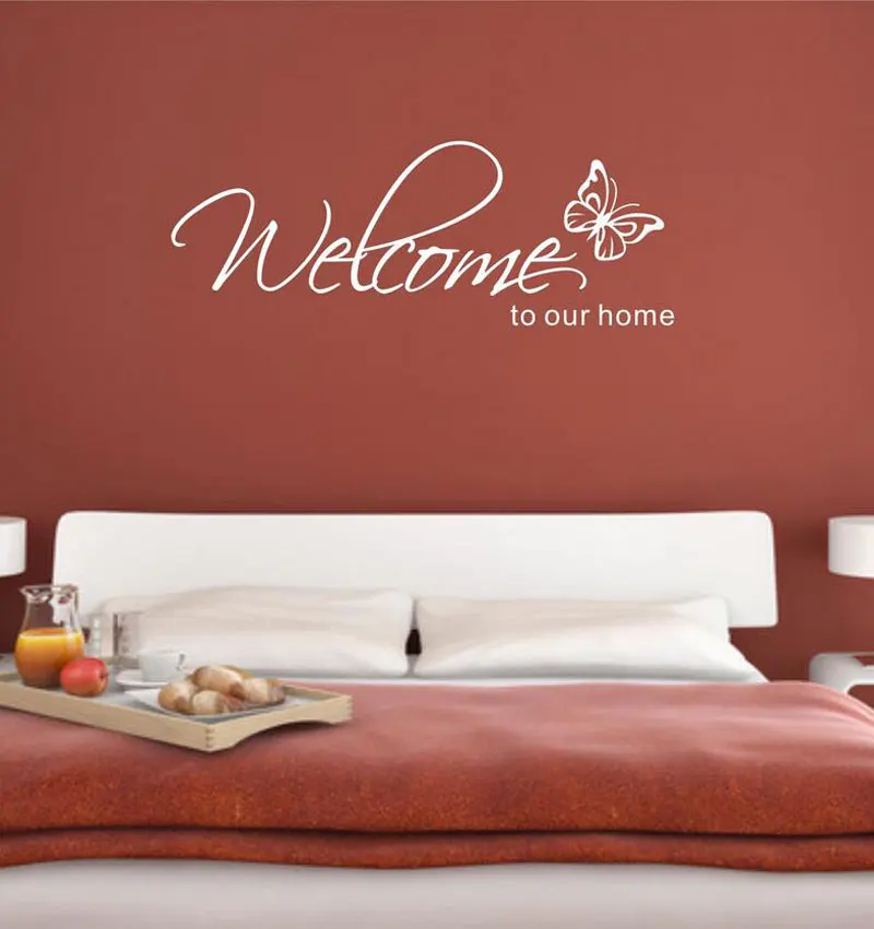 Наклейки из Муро для домашнего декора Добро пожаловать в наш дом текстовые узоры
