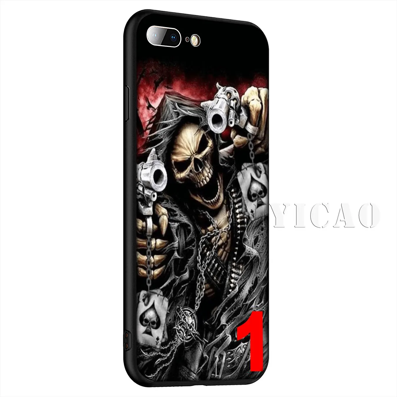 IYICAO мало смерть с косой Скелет Мягкий силиконовый чехол для iPhone XR X XS Max 8 7 6 S Plus 5 5S SE