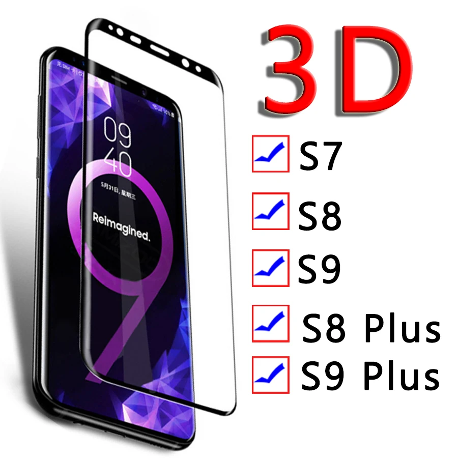 Закаленное защитное стекло для Samsung Galaxy S8 plus s9 Samsug s9plus s8 s7 7s|Защитные стёкла и