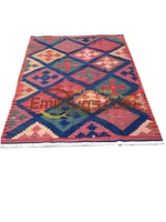 Woven Livingroom Carpet Square Rug Turkish Rugs Sale Wool Knitting Carpets Kilim Fabric