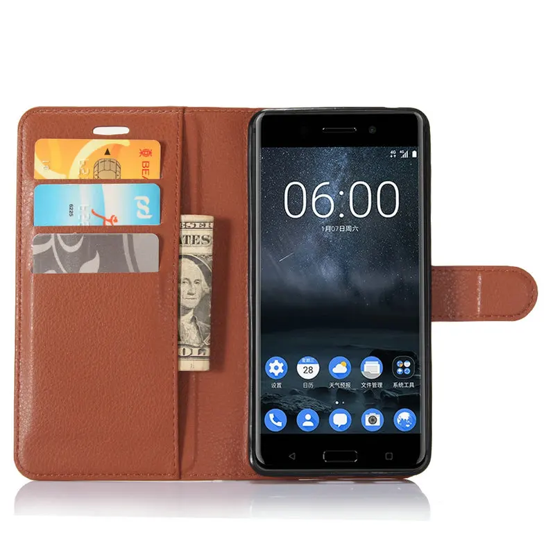 Чехол книжка для Nokia 6 2017 кожаный чехол 5 1 Plus 8 2018 телефона|case for nokia|leather casecase |