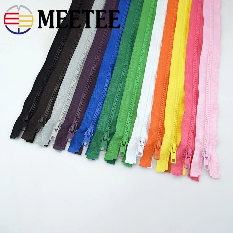 Молния из смолы Meetee с открытым концом 40/60/70 см 2 шт. молния для шитья пуховиков