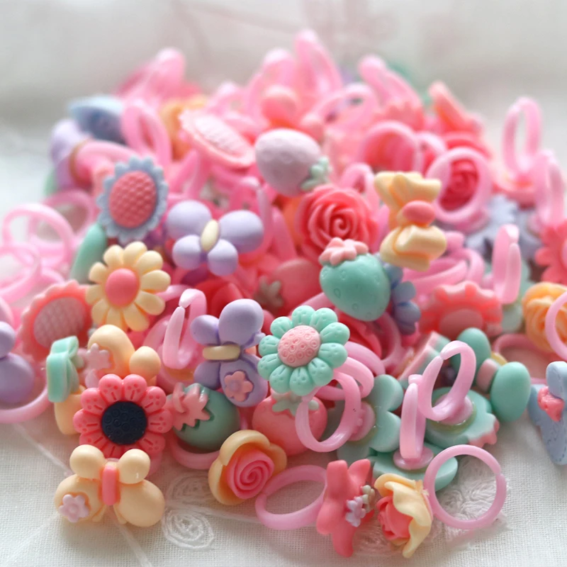 Мультяшные кольца для девочек 100 шт./лот|assorted rings|rings for kidsring |