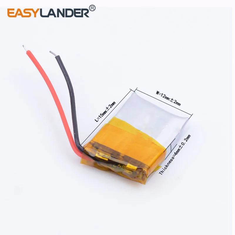 

3.7V polymer lithium battery 401215 For MP3 MP4 50MAH Bluetooth headset small toy sound Bluetooth Headset 3D glasses Smart watch