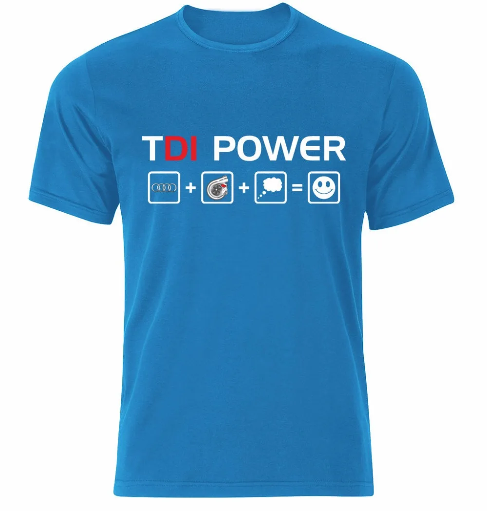 

2018 Men T Shirt Fashion Funny Hot Sale Clothing Casual Short Sleeve Tshirts TDI Power Tee Shirt