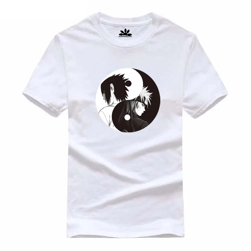 Новинка летняя мультяшная футболка Yin Yang Tai Chi Мужская из 100% хлопка с коротким