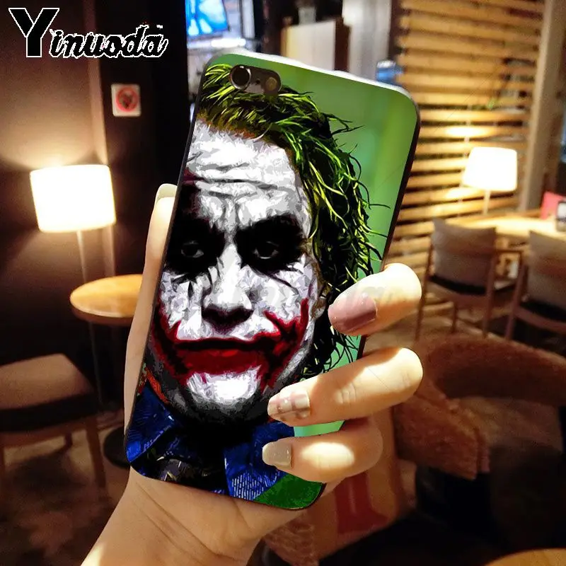 Yinuoda Crazy batman Joker тату дизайн протектор чехол для телефона iPhone 6S 6plus 7 7plus 8 8Plus X Xs MAX 5 5S