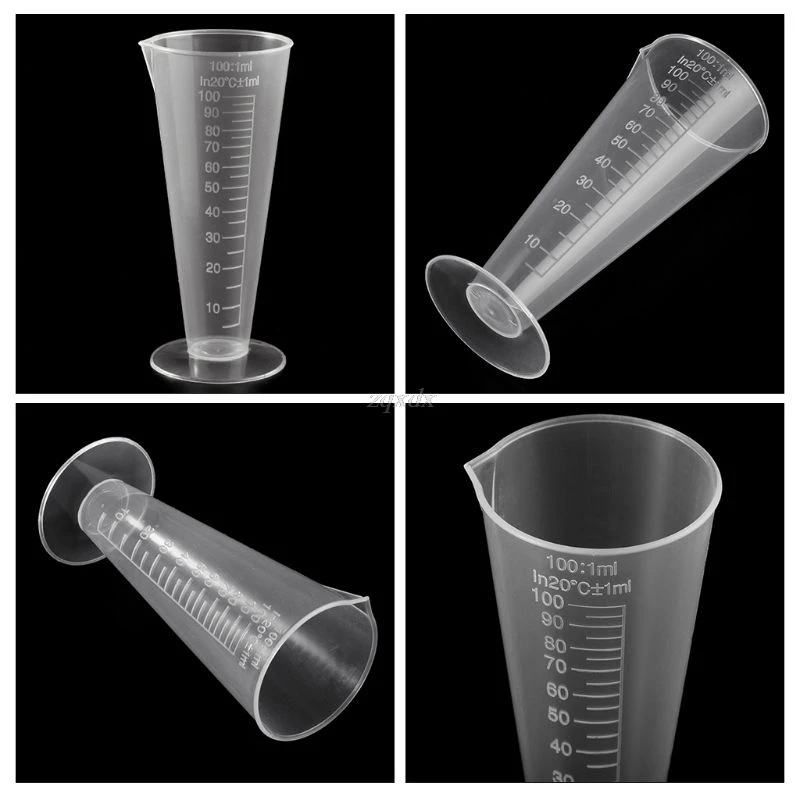 

1PC 100ml Laboratory Bottle Lab Kitchen Plastic Measuring Cup Measuring Cup Drop Ship