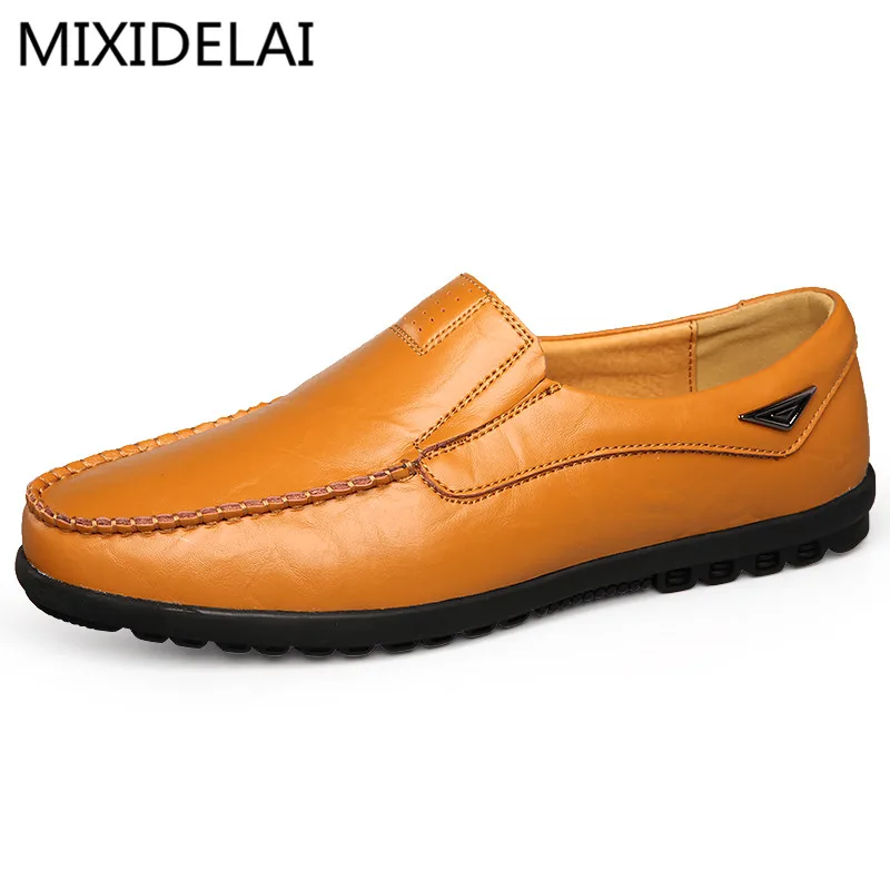 

Large Size 38-46 Men Leather Casual Shoes Loafers Fashion Men Shoes Moccasins Chaussures Flats Male Breathable Driving Shoes
