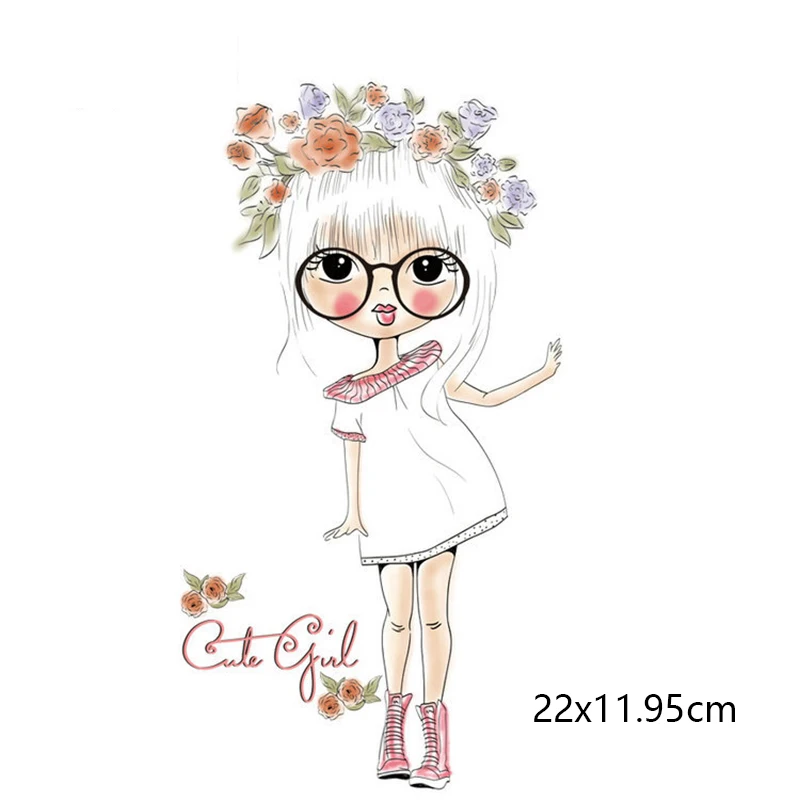 22x11.95cm Наклейки на одежду для девочек, женские футболки для девочек, а-уровень, моющиеся, сделай сам, Швейные аксессуары, патч, термо - Цвет: 22x11.95cm