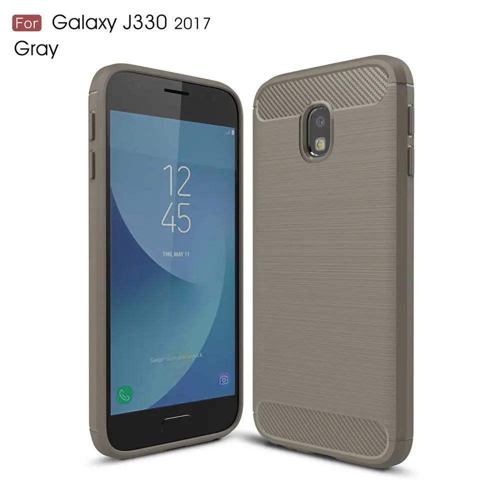 Чехол для Samsung Galaxy j330 2017 чехол из углеродного волокна телефона роскошный тонкий