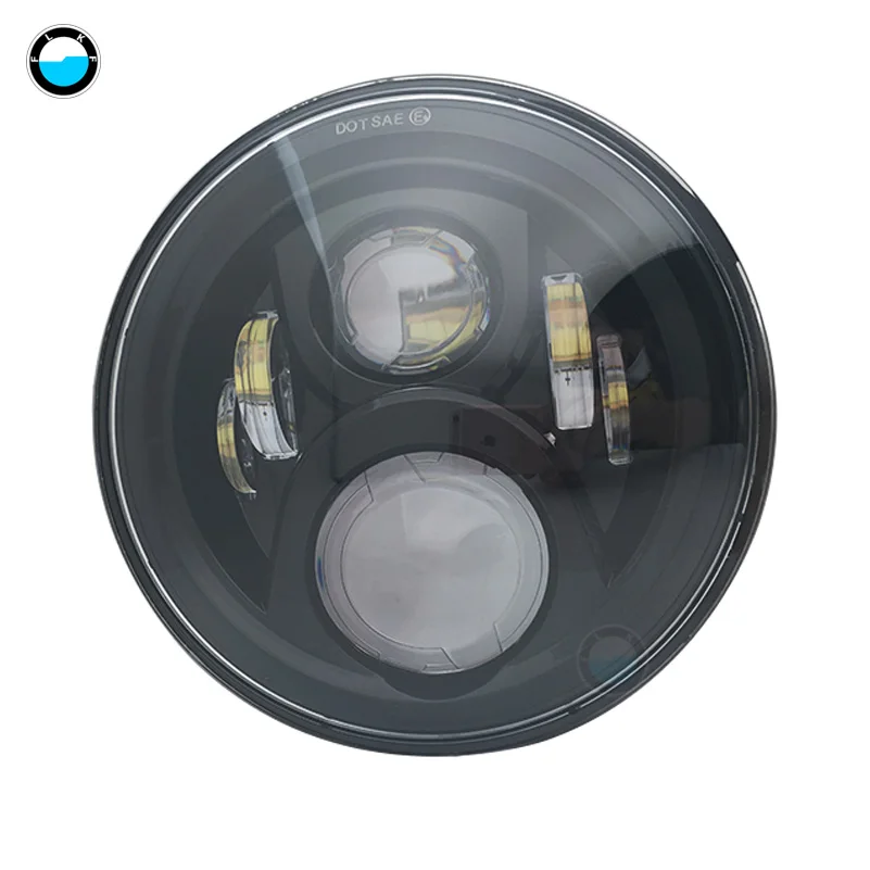 

7 inch LED Halo Headlights H4 Hi/low With Angle Eye For Hummer Land Rover 7" LED Headlight Headlamp For Jeep Wrangler.