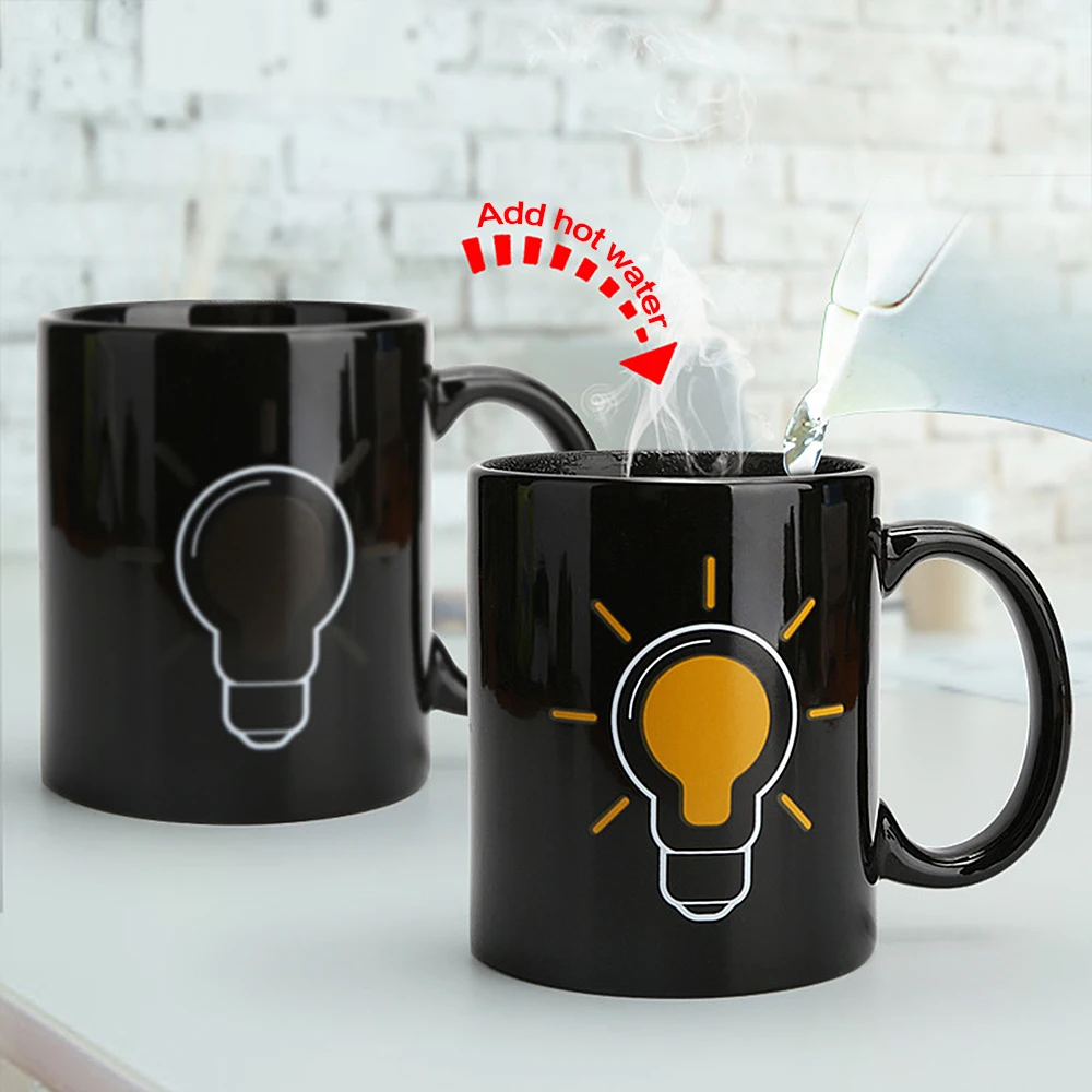 Креативная меняющая цвет кружка кофейная для смешивания молока керамическая