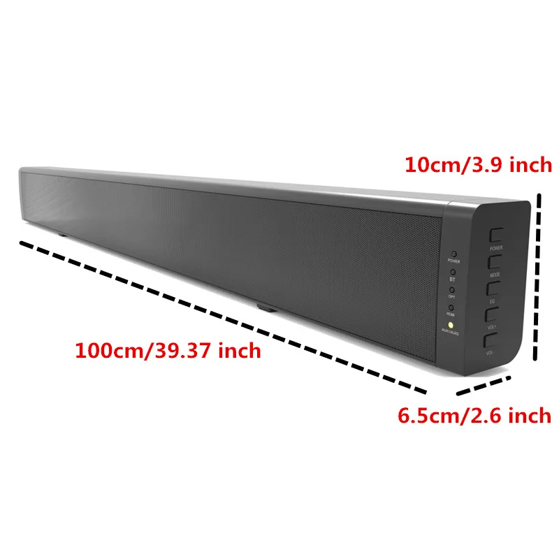 LONPOO домашний кинотеатр динамик Саундбар для ТВ 60 Вт Bluetooth динамик HDMI(ARC) стерео Саундбар ТВ сабвуфер AUX оптический динамик