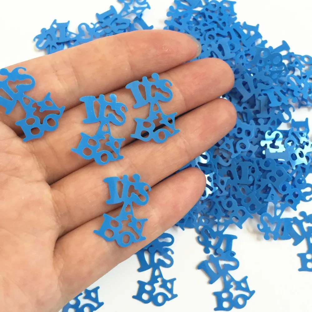 

50g Baby Shower Party decoration kits PINK IT'S A GIRL Blue It's a Boy Foil metallic CONFETTI